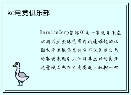 kc电竞俱乐部